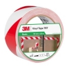 3M™ 767I  Genel Amaçlı Uyarı ve İşaretleme Bandı Kırmızı-Beyaz, 50 mm x 33m